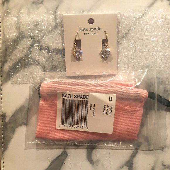 kate spade Jewelry - Kate Spade New York – CZ Leverback Earrings